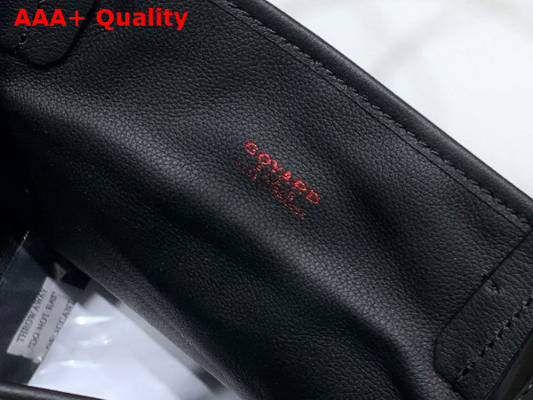Goyard Anjou Mini Bag in Black Chevroches Calfskin and Goyardine Canvas Replica