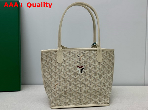 Goyard Anjou Mini Bag in Sand Chevroches Calfskin and Goyardine Canvas Replica
