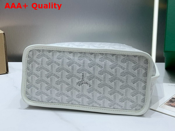 Goyard Anjou Mini Bag in White Chevroches Calfskin and Goyardine Canvas Replica
