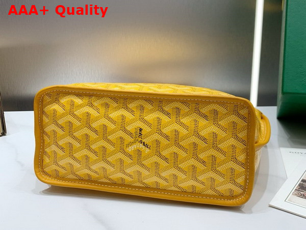 Goyard Anjou Mini Bag in Yellow Chevroches Calfskin and Goyardine Canvas Replica
