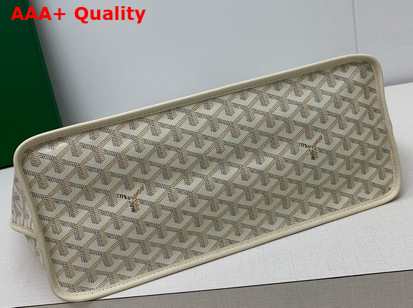Goyard Anjou PM Seahorse Embroidery Sand Chevroches Calfskin and Goyardine Canvas Replica