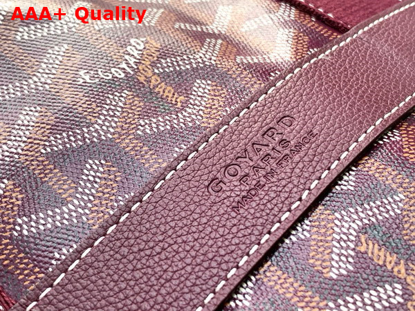 Goyard Barrel 40 Sports Bag in Burgundy Goyardine Canvas and Chevroches Calfskin Replica