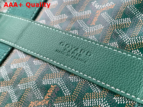 Goyard Barrel 40 Sports Bag in Green Goyardine Canvas and Chevroches Calfskin Replica