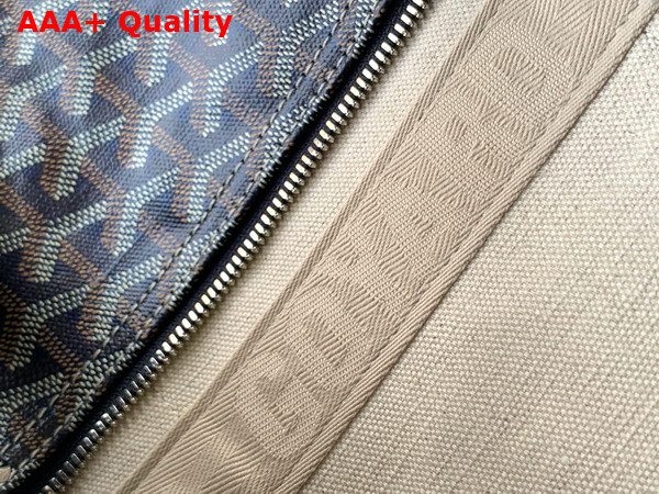 Goyard Barrel 40 Sports Bag in Navy Blue Goyardine Canvas and Chevroches Calfskin Replica