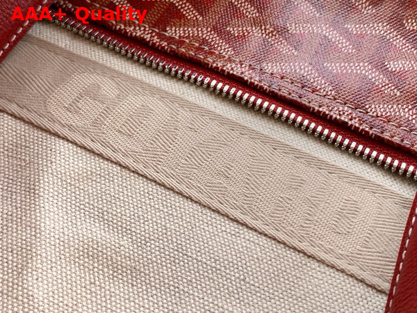 Goyard Barrel 40 Sports Bag in Red Goyardine Canvas and Chevroches Calfskin Replica