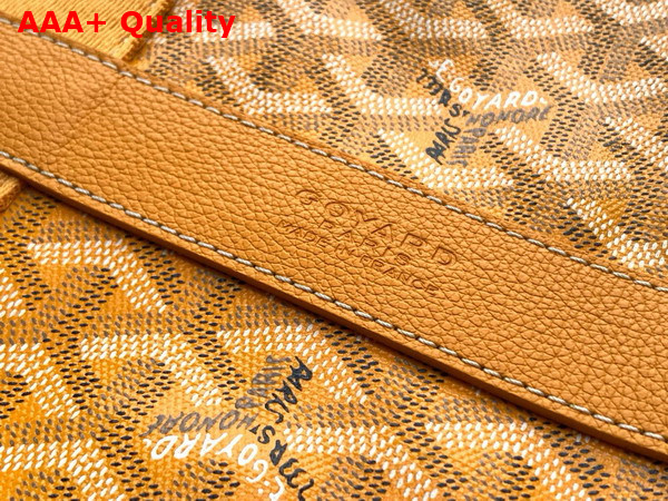 Goyard Barrel 40 Sports Bag in Yellow Goyardine Canvas and Chevroches Calfskin Replica