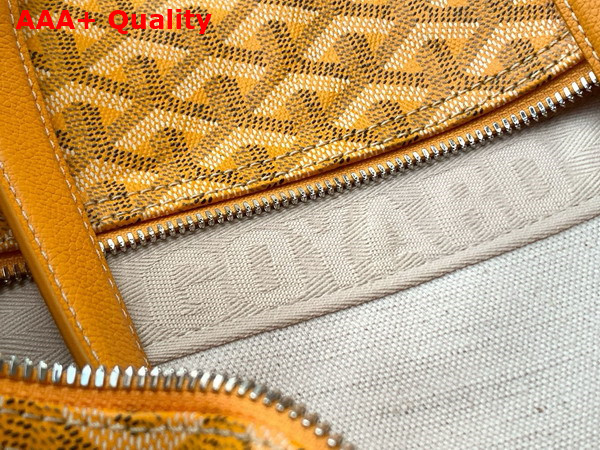 Goyard Barrel 40 Sports Bag in Yellow Goyardine Canvas and Chevroches Calfskin Replica