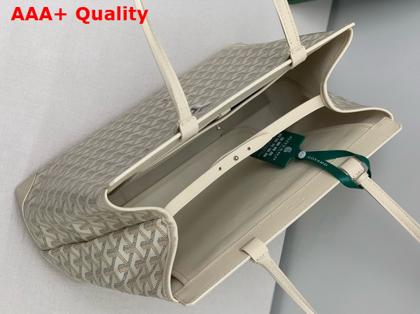 Goyard Bellechasse Biaude PM Bag 2024 Sand Chevroches Calfskin and Goyardine Canvas Replica