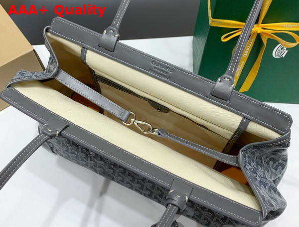 Goyard Bellechasse Biaude PM Bag in Gray Goyardine Canvas and Cervon Calfskin Replica