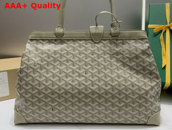 Goyard Bellechasse Biaude PM Bag in Khaki Goyardine Canvas and Cervon Calfskin Replica