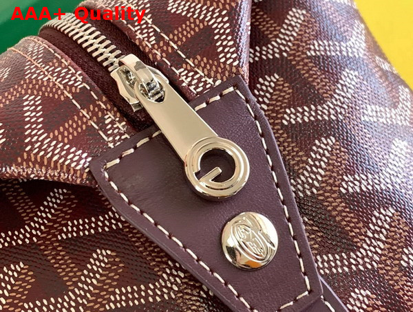 Goyard Boeing 25 Toilet Bag in Burgundy Goyardine Canvas and Clamecy Cowhide Replica