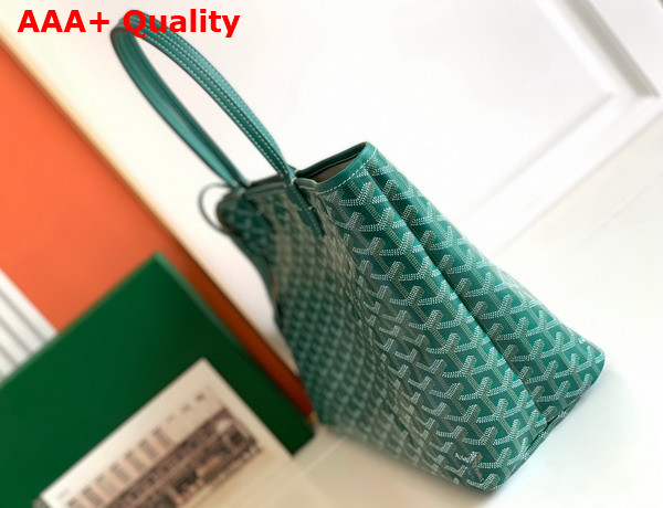Goyard Chien Gris Bag in Green Goyardine Canvas and Chevroches Calfskin Replica