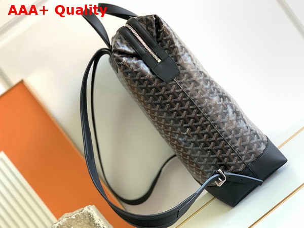 Goyard Cisalpin Backpack in Black Goyardine Canvas and Chevroches Calfskin Replica