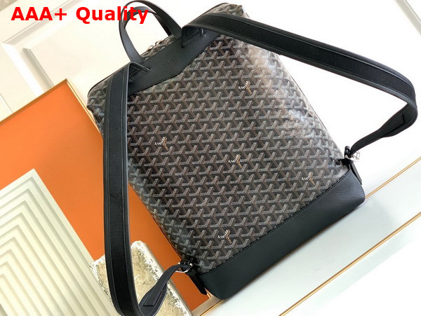 Goyard Cisalpin Backpack in Black Goyardine Canvas and Chevroches Calfskin Replica