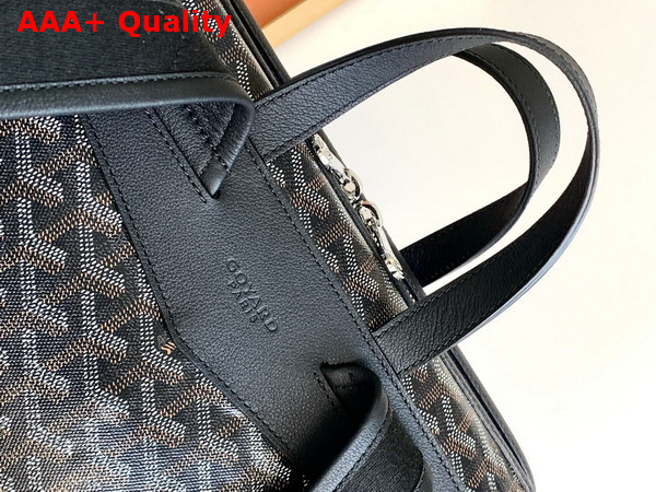Goyard Cisalpin Backpack in Black Goyardine Canvas and Chevroches Calfskin Replica
