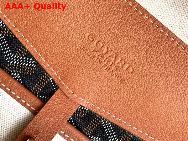 Goyard Cisalpin Backpack in Goyardine Canvas and Chevroches Calfskin Black and Tan Replica