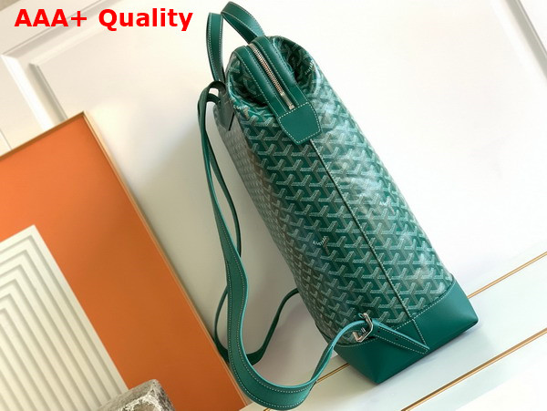 Goyard Cisalpin Backpack in Green Goyardine Canvas and Chevroches Calfskin Replica