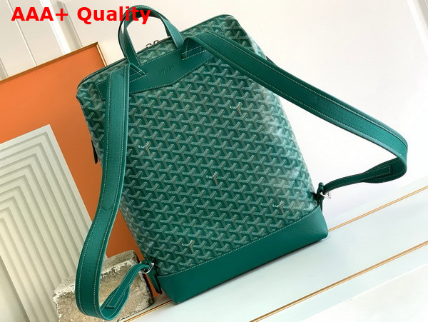 Goyard Cisalpin Backpack in Green Goyardine Canvas and Chevroches Calfskin Replica