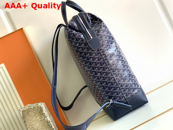 Goyard Cisalpin Backpack in Navy Blue Goyardine Canvas and Chevroches Calfskin Replica