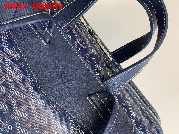 Goyard Cisalpin Backpack in Navy Blue Goyardine Canvas and Chevroches Calfskin Replica