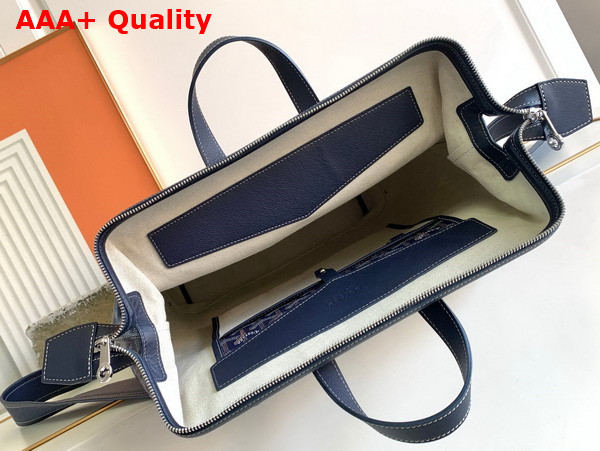 Goyard Cisalpin Backpack in Navy Blue Goyardine Canvas and Chevroches Calfskin Replica