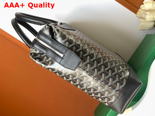 Goyard Cisalpin Document Case in Black Goyardine Canvas and Chevroches Calfskin Replica