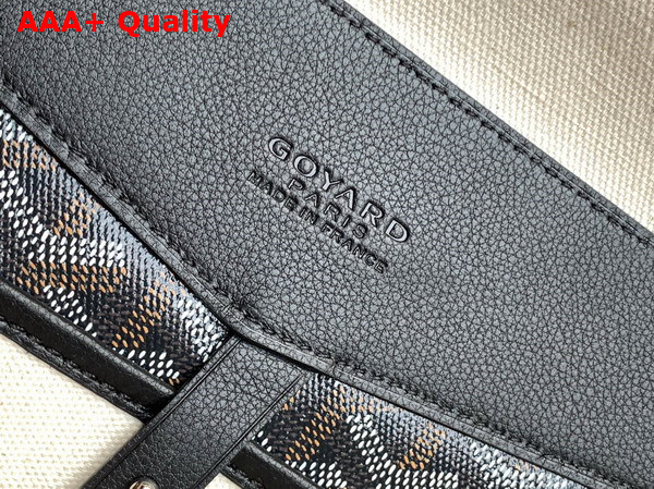 Goyard Cisalpin Document Case in Black Goyardine Canvas and Chevroches Calfskin Replica