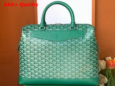 Goyard Cisalpin Document Case in Green Goyardine Canvas and Chevroches Calfskin Replica