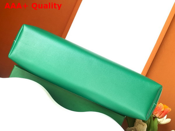 Goyard Cisalpin Document Case in Green Goyardine Canvas and Chevroches Calfskin Replica