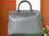 Goyard Cisalpin Document Case in Grey Goyardine Canvas and Chevroches Calfskin Replica