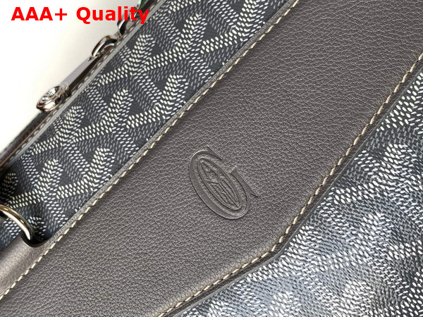 Goyard Cisalpin Document Case in Grey Goyardine Canvas and Chevroches Calfskin Replica