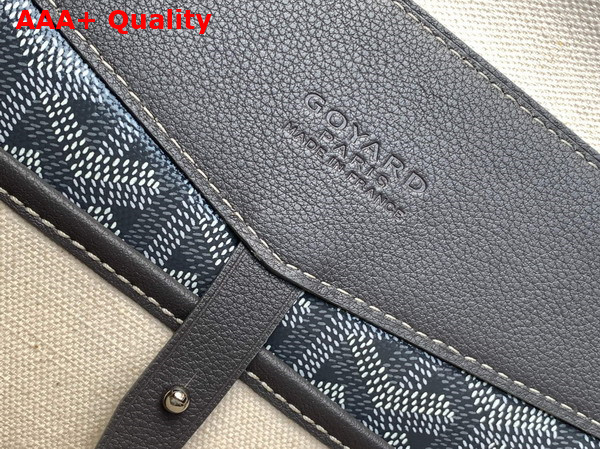 Goyard Cisalpin Document Case in Grey Goyardine Canvas and Chevroches Calfskin Replica