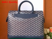Goyard Cisalpin Document Case in Navy Blue Goyardine Canvas and Chevroches Calfskin Replica