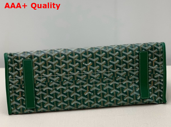 Goyard Hardy PM Bag in Green Goyardine Canvas and Decize Taurillon Leather Replica
