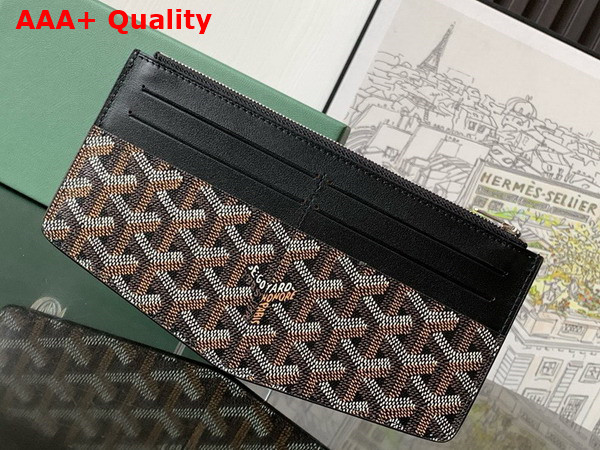 Goyard Insert Louise MM Black Goyardine Canvas and Vauzelles Calfskin Replica