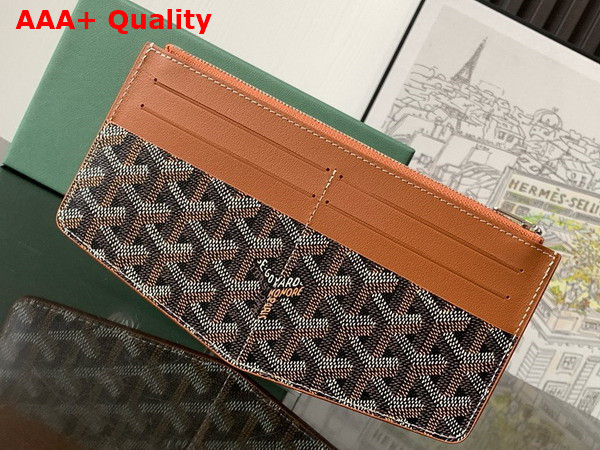 Goyard Insert Louise in Black and Tan Goyardine Canvas and Vauzelles Calfskin Replica