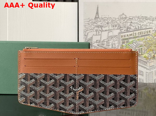 Goyard Insert Louise in Black and Tan Goyardine Canvas and Vauzelles Calfskin Replica