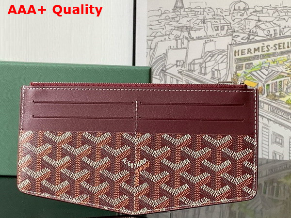 Goyard Insert Louise in Burgundy Goyardine Canvas and Vauzelles Calfskin Replica