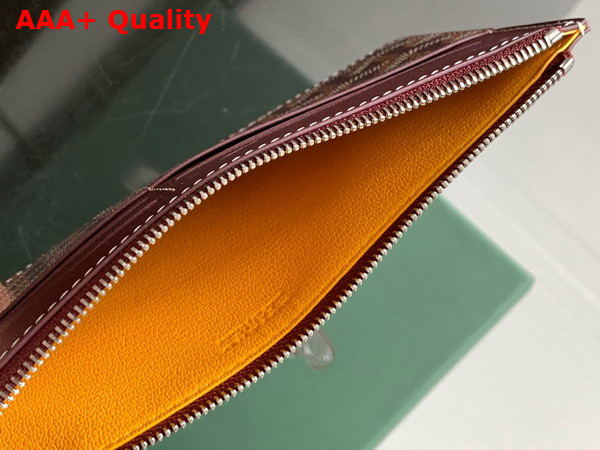Goyard Insert Louise in Burgundy Goyardine Canvas and Vauzelles Calfskin Replica