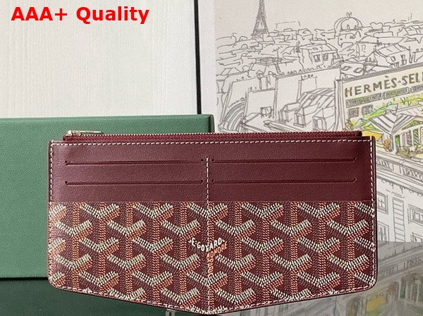 Goyard Insert Louise in Burgundy Goyardine Canvas and Vauzelles Calfskin Replica