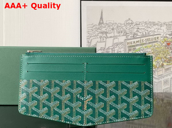 Goyard Insert Louise in Green Goyardine Canvas and Vauzelles Calfskin Replica