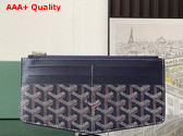 Goyard Insert Louise in Navy Blue Goyardine Canvas and Vauzelles Calfskin Replica