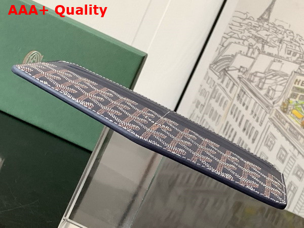 Goyard Insert Louise in Navy Blue Goyardine Canvas and Vauzelles Calfskin Replica