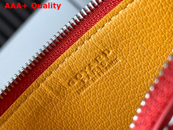 Goyard Insert Louise in Red Goyardine Canvas and Vauzelles Calfskin Replica