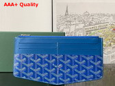 Goyard Insert Louise in Sky Blue Goyardine Canvas and Vauzelles Calfskin Replica