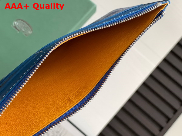 Goyard Insert Louise in Sky Blue Goyardine Canvas and Vauzelles Calfskin Replica