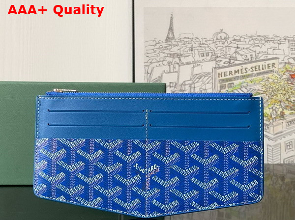 Goyard Insert Louise in Sky Blue Goyardine Canvas and Vauzelles Calfskin Replica