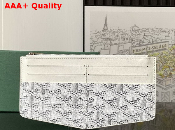 Goyard Insert Louise in White Goyardine Canvas and Vauzelles Calfskin Replica