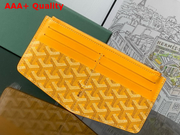 Goyard Insert Louise in Yellow Goyardine Canvas and Vauzelles Calfskin Replica