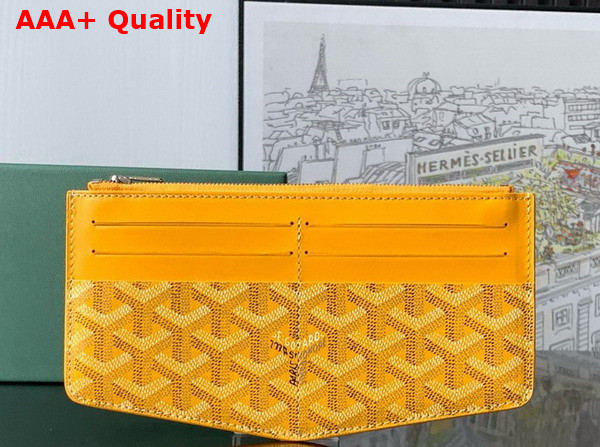 Goyard Insert Louise in Yellow Goyardine Canvas and Vauzelles Calfskin Replica